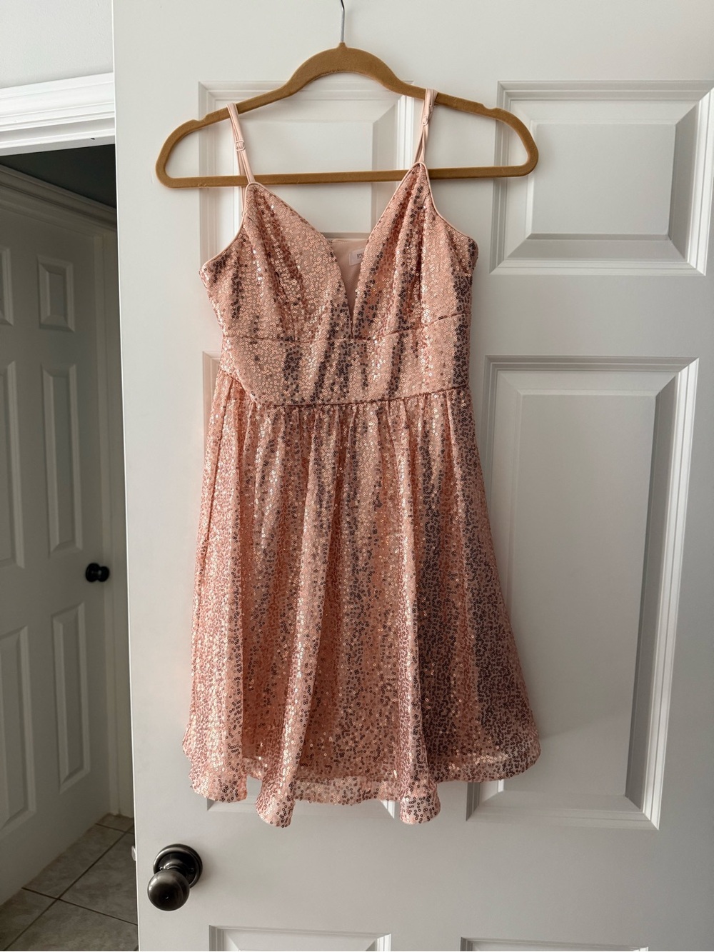 Ever Pretty Rose Gold Sequin Party Dress for Girls